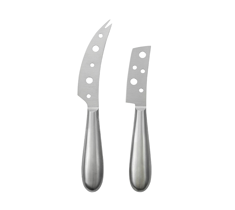 Ensemble de 2&nbsp;couteaux &agrave; fromage en acier inoxydable