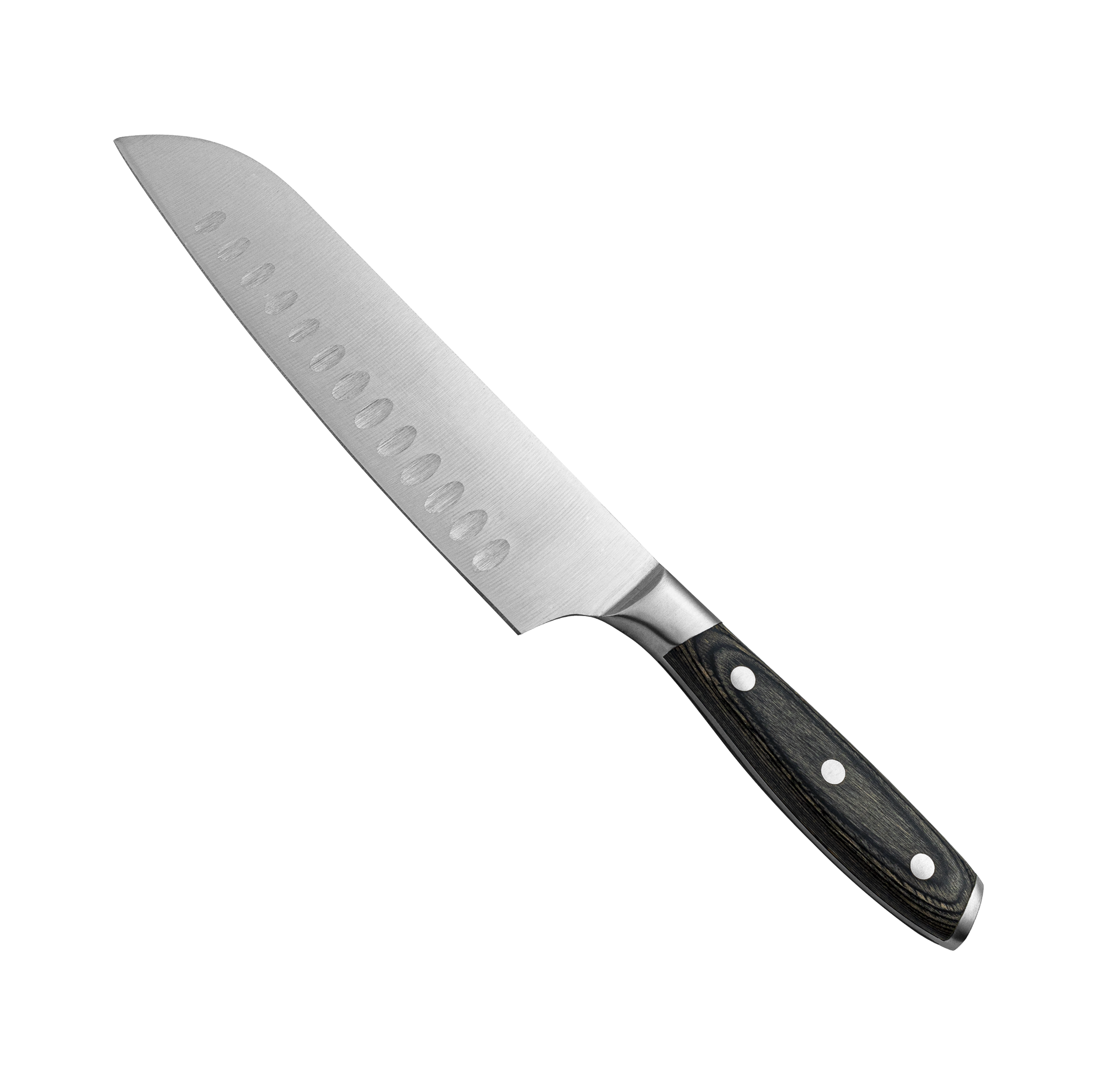 HS3009&nbsp;6&nbsp;pi&egrave;ces de haute qualit&eacute;, manche en noyer, ensemble de couteaux de cuisine forg&eacute;s en bois d'
