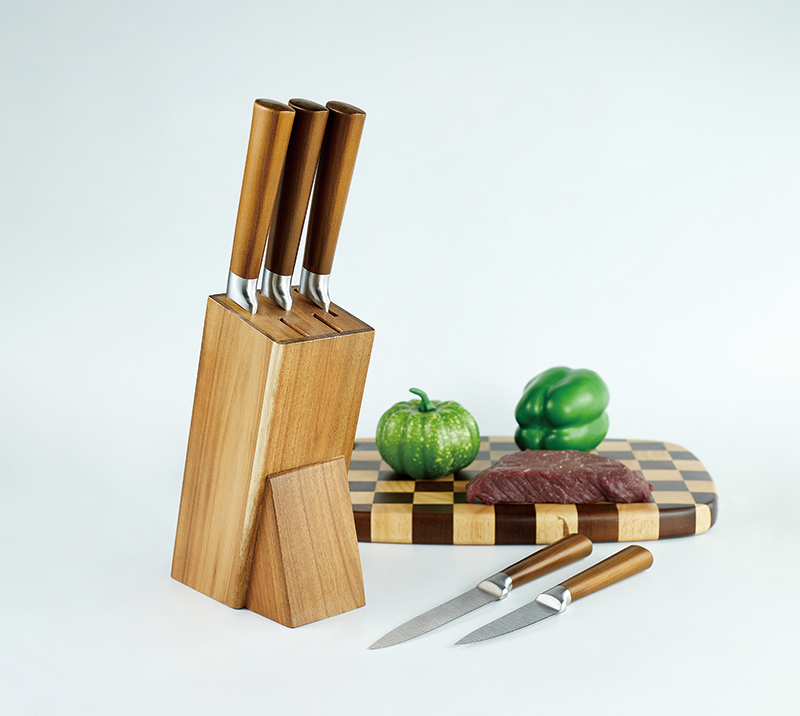 HS1028&nbsp;Ensemble de 5&nbsp;couteaux de cuisine + manche creux