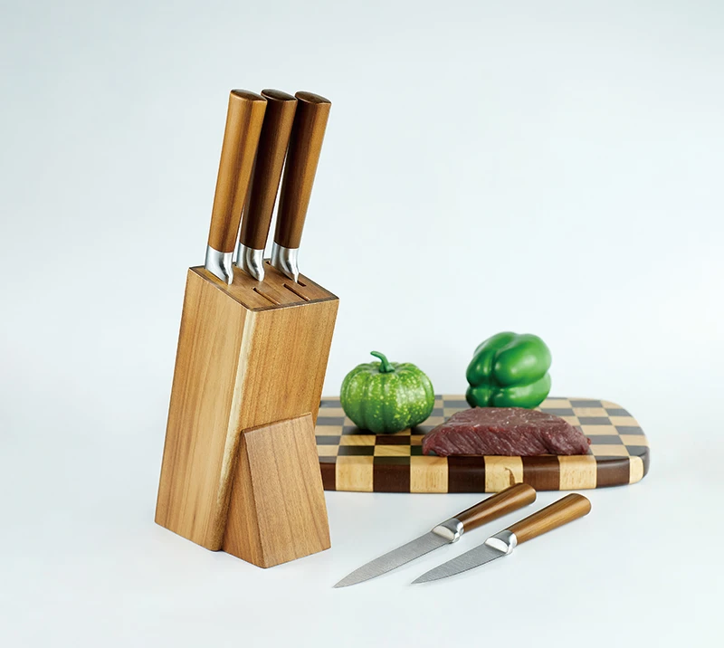 HS3085N&nbsp;6&nbsp;pi&egrave;ces de couteaux de cuisine &agrave; manche creux de haute qualit&eacute; avec support/support pour co