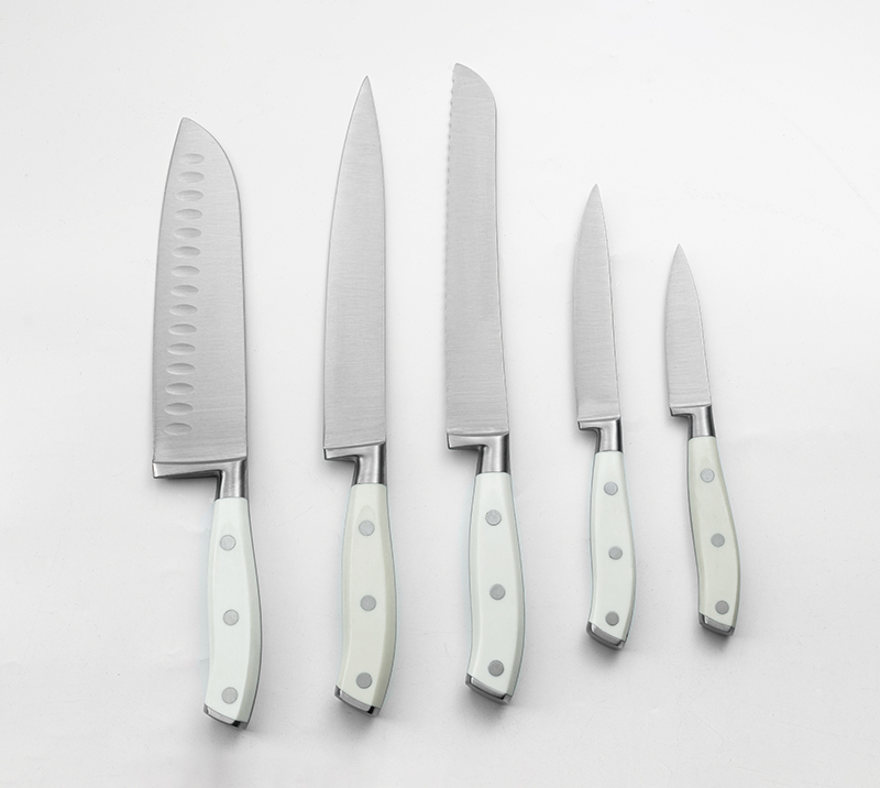 HS3039&nbsp;5&nbsp;couteaux de cuisine &agrave; double t&ecirc;te en acier forg&eacute; de haute qualit&eacute; en ABS