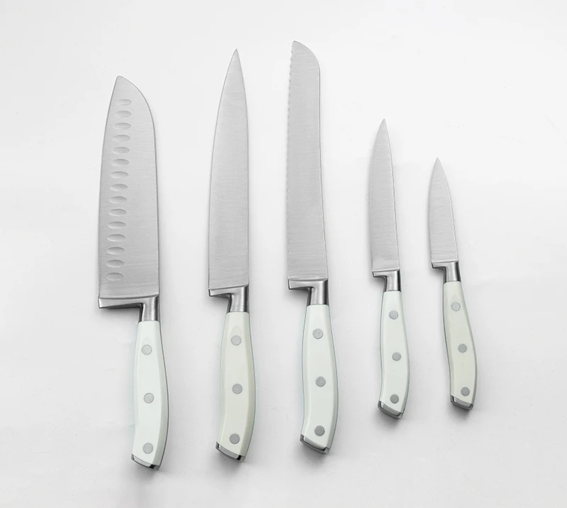HS3039&nbsp;5&nbsp;couteaux de cuisine &agrave; double t&ecirc;te en acier forg&eacute; de haute qualit&eacute; en ABS