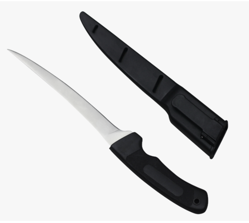 Couteau &agrave; filet de p&ecirc;che professionnel FK1 avec fourreau, couteau &agrave; d&eacute;sosser tranchant en acier inox
