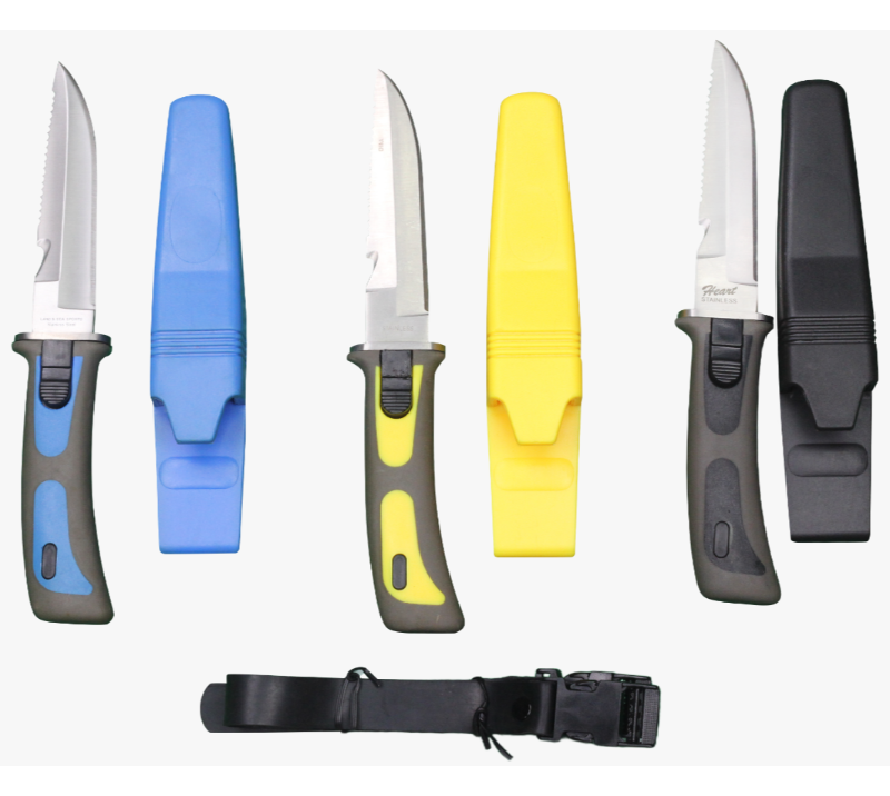 Ensemble de 3 couteaux de p&ecirc;che FK6 en acier inoxydable pour le camping et la cuisine en plein air