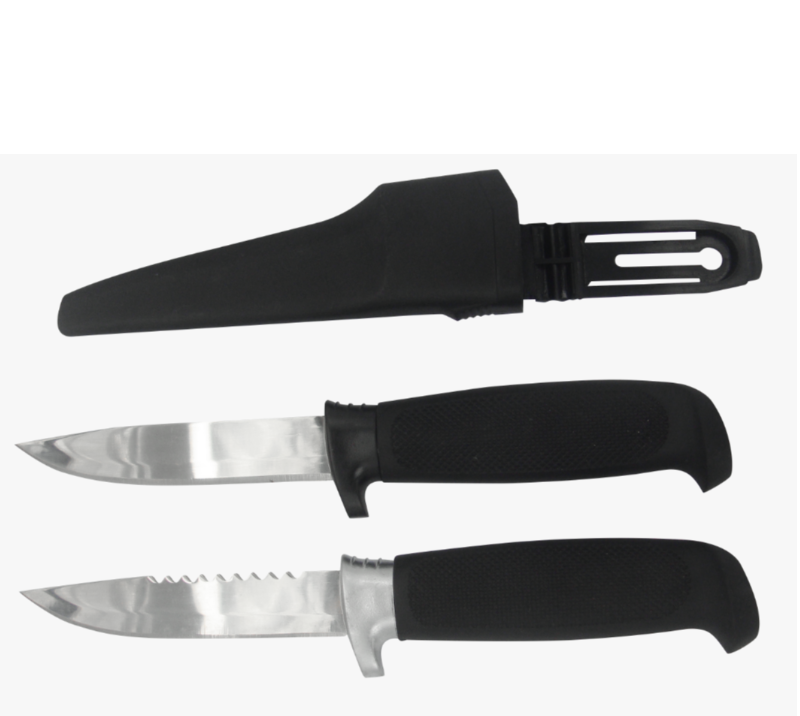 Ensemble de 2&nbsp;couteaux &agrave; filet FK19 avec &eacute;tui, couteaux de p&ecirc;che en acier inoxydable pour l'ext&eacute;rieu