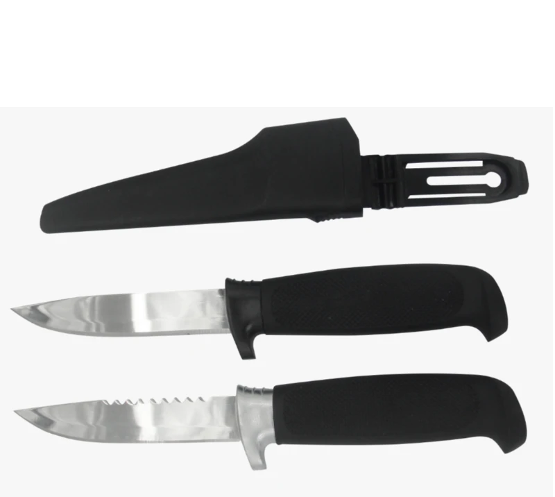 Ensemble de 2&nbsp;couteaux &agrave; filet FK19 avec &eacute;tui, couteaux de p&ecirc;che en acier inoxydable pour l'ext&eacute;rieu
