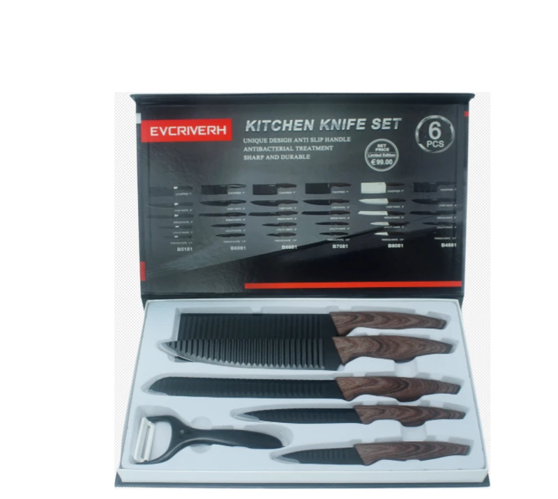 HS4002, ensemble de 6&nbsp;couteaux de cuisine