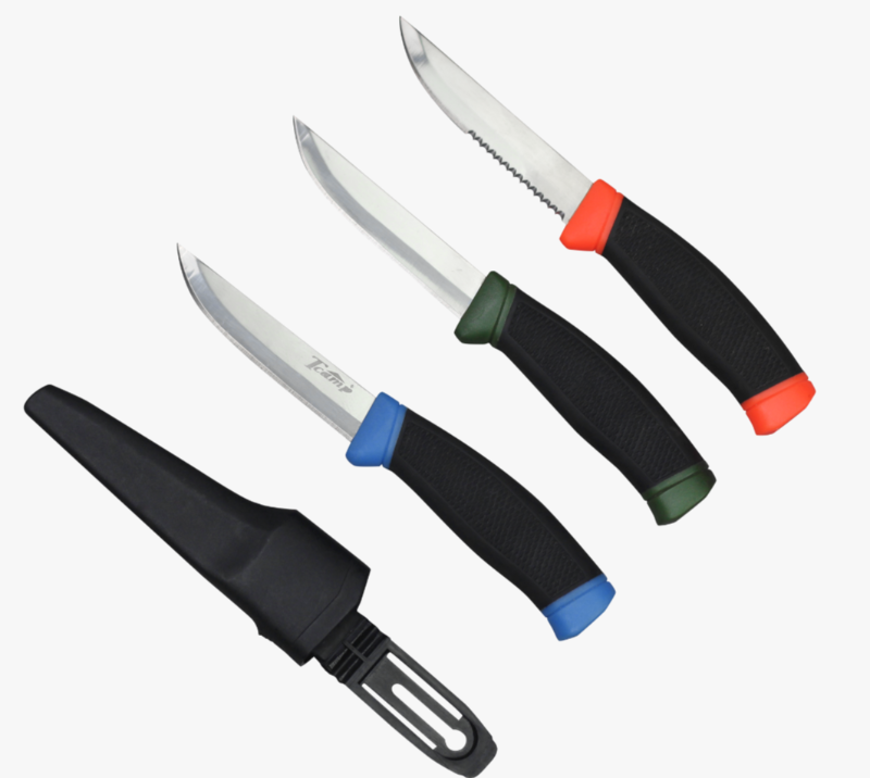 FK72&nbsp;Ensemble de 3&nbsp;couteaux d'ext&eacute;rieur avec lame fixe et &eacute;tui, couteau utilitaire de camping en aci