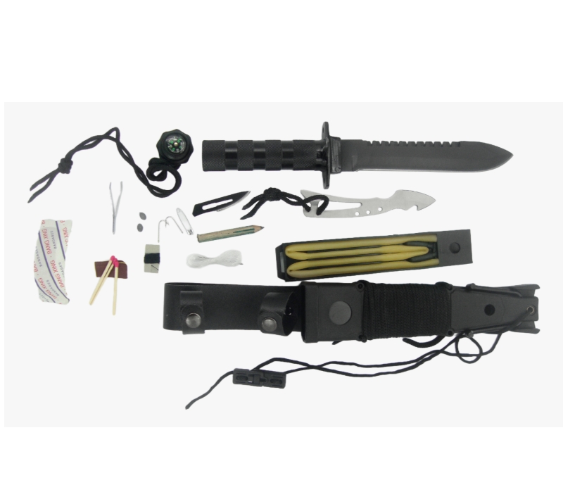 Ensemble de couteaux de survie en plein air tout-en-un FK57&nbsp;15&nbsp;en-1