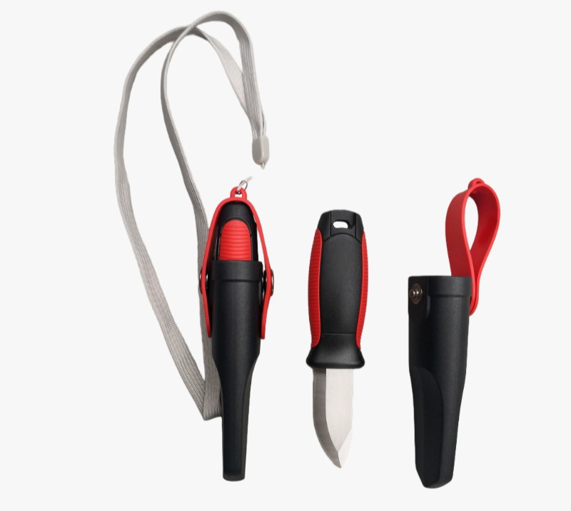 Couteau de survie de plong&eacute;e FK286 avec &eacute;tui et cordon, outil de coupe sous-marine en acier inoxydab