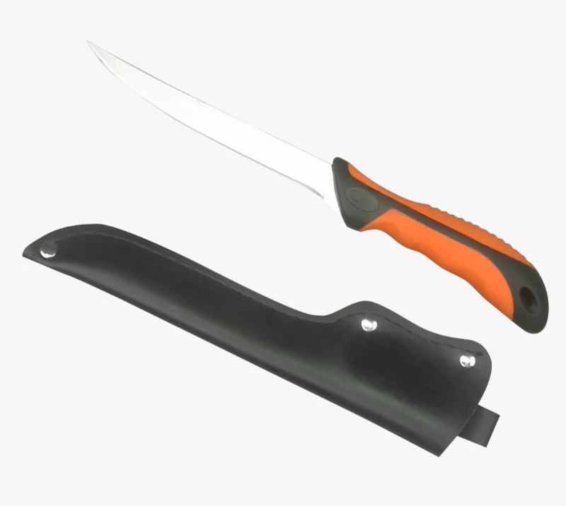 Couteau &agrave; filet flexible FK209&nbsp;3CR13 en acier inoxydable avec manche en TPR+PP et gaine en PU