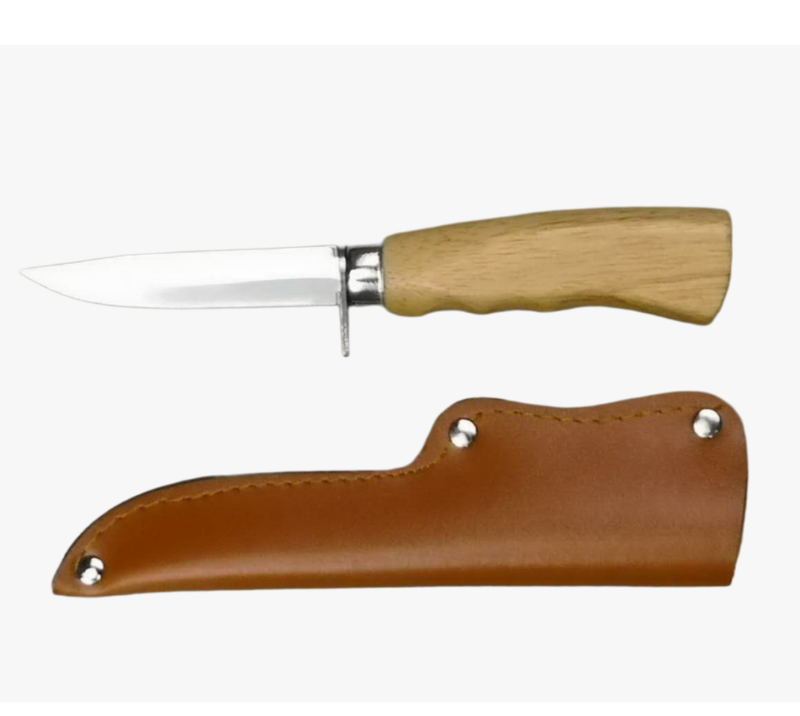 Couteau d'ext&eacute;rieur &agrave; lame fixe FK156A(4&nbsp;") en acier inoxydable 3Cr13 avec manche en bois d'h&eacute;v&eacute;a et