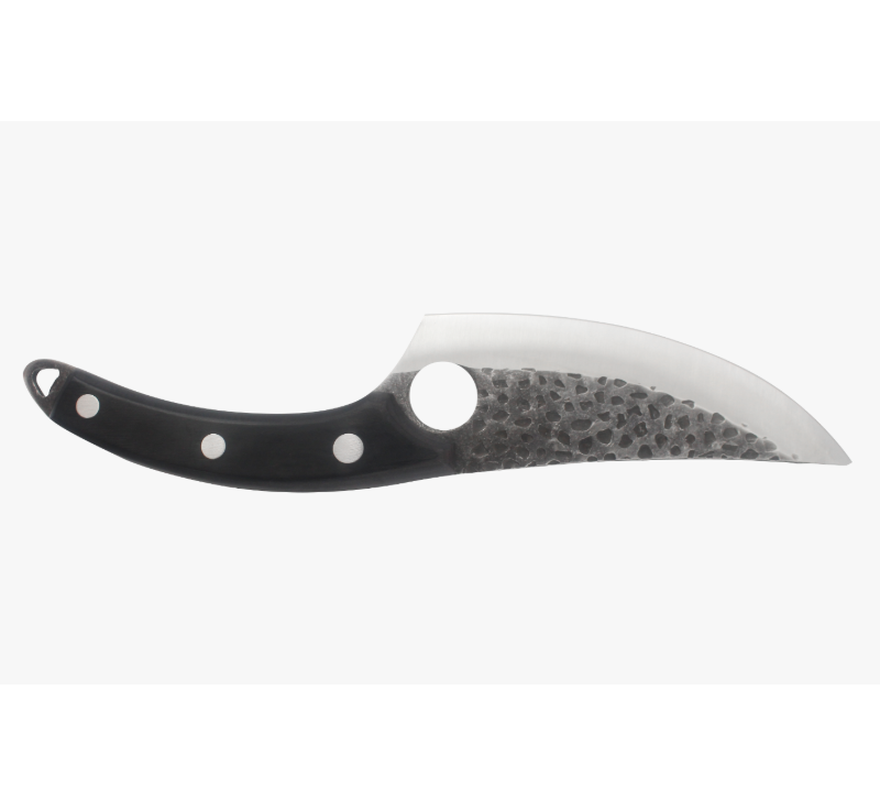 Couteau Karambit &agrave; lame lav&eacute;e S1007, outil de survie EDC en acier inoxydable 3CR13 avec anneau