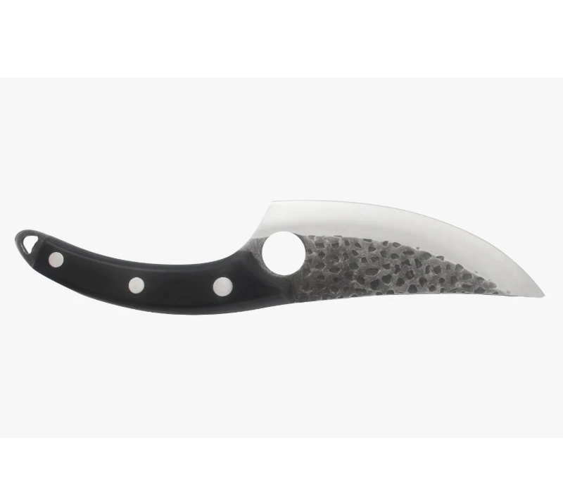 Couteau Karambit &agrave; lame lav&eacute;e S1007, outil de survie EDC en acier inoxydable 3CR13 avec anneau
