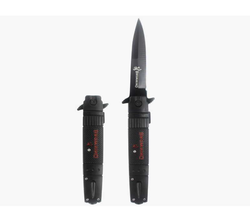 Couteau automatique S2029&nbsp;OTF, couteau de poche tactique EDC en acier inoxydable &agrave; rev&ecirc;tement noir