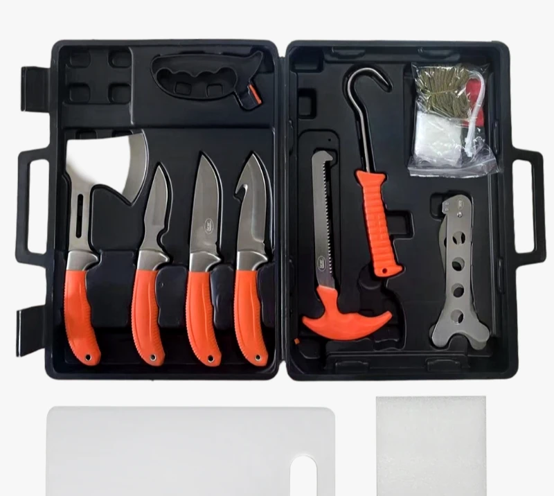 FKS30-14D&nbsp;Ensemble d'outils professionnels de chasse et de camping, 12&nbsp;pi&egrave;ces, avec &eacute;tui rigide et p