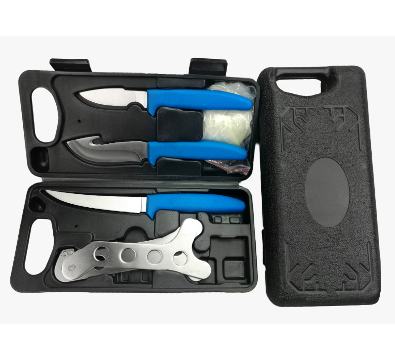 FKS26-07A&nbsp;7&nbsp;pi&egrave;ces de couteaux &agrave; filet de p&ecirc;che professionnels avec &eacute;tui rigide, lames en acier inox