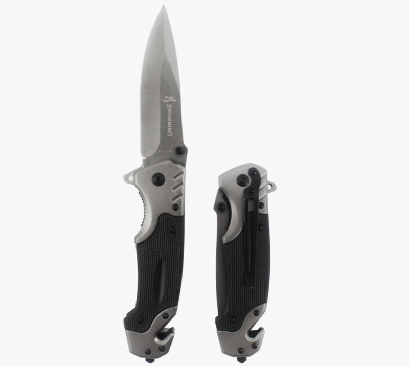 Couteau pliant tactique S2032, couteau de poche EDC en acier inoxydable avec brise-verre et clip