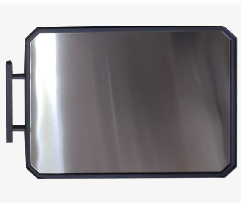 Stainless Steel Cutting Board,Double Sided Steel Bread Boards for kitchen,Stainless Steel/Wheat stra
