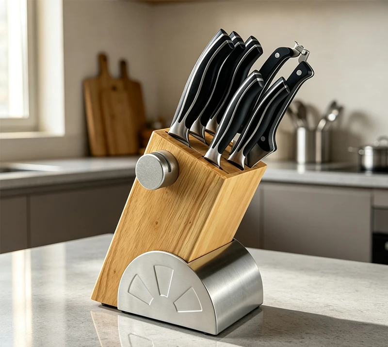 D-D003B-8PCS Ergonomic Handle High Carbon Stainless Steel Chef Knives for Home Kitchen